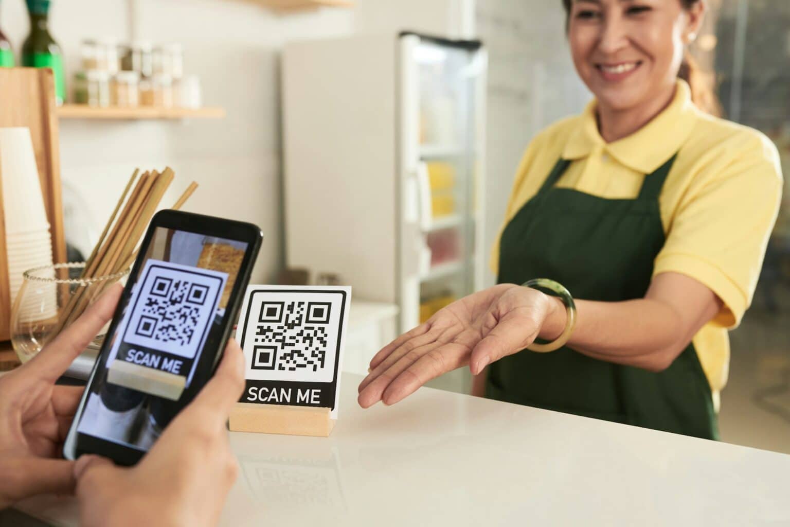 Customer Scanning QR Code