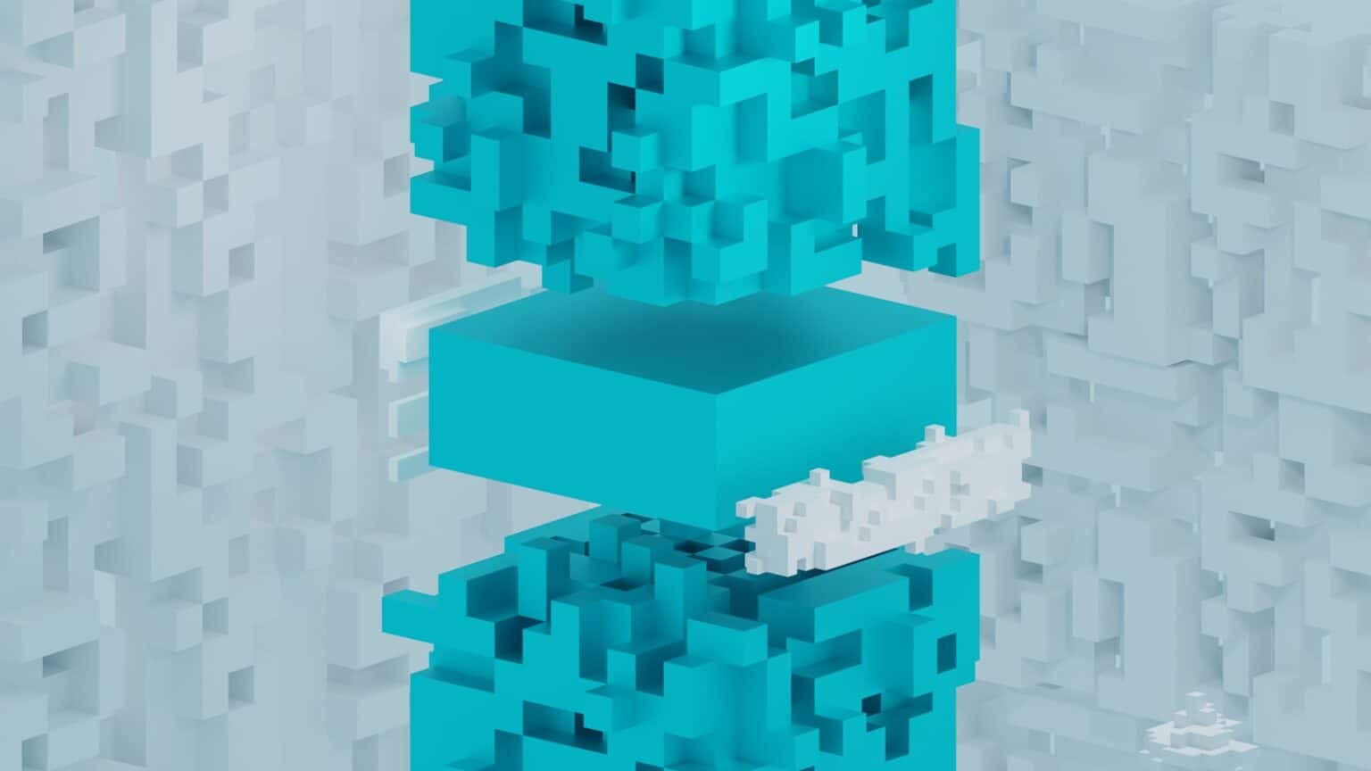 Comment obtenir et utiliser les modèles de forge dans Minecraft ? a computer generated image of a cube in blue and white