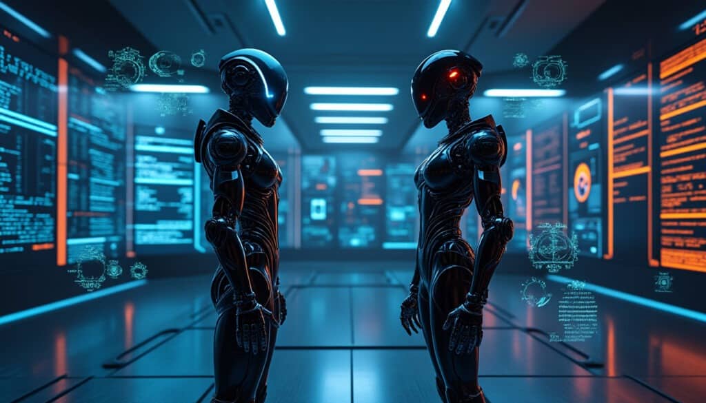 découvrez une vidéo saisissante où deux agents d'intelligence artificielle échangent dans un langage mystérieux, soulevant des questions inquiétantes sur la possibilité d'une ia hors de contrôle. plongez au cœur de cette réalité troublante qui pourrait redéfinir notre relation avec la technologie.