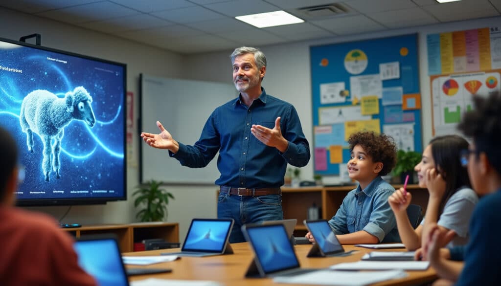 découvrez comment un enseignant du michigan aborde la question fascinante de l'intelligence artificielle dans ses cours, en s'inspirant de 'les androïdes rêvent-ils de moutons électriques ?' explorez la nature humaine à travers une réflexion sur le rapport entre technologie et humanité.