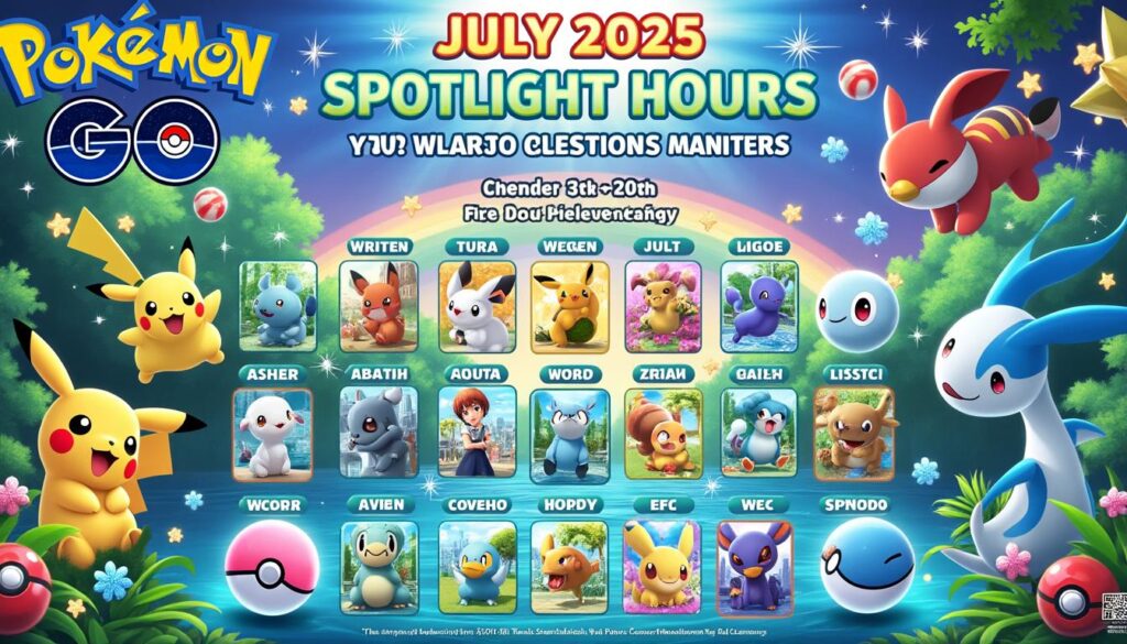 découvrez le calendrier complet des heures de projecteurs pour pokémon go en juillet 2025, avec tous les détails sur les pokémon mis en avant et les bonus exclusifs à ne pas manquer. préparez-vous à maximiser vos gains et attraper vos pokémon préférés !