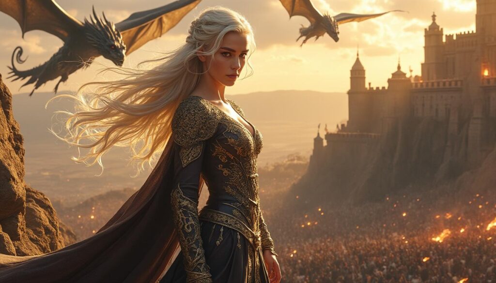 Daenerys Targaryen : l’ascension d’une reine dans l’univers du Trône de Fer découvrez l'ascension fascinante de daenerys targaryen, la reine emblématique du trône de fer. plongez dans son parcours épique, ses luttes pour le pouvoir et sa quête de justice dans un monde de dragons et de stratégies politiques.