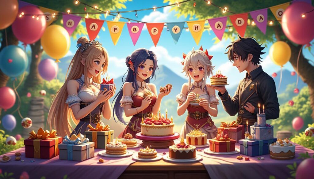 découvrez tout sur les anniversaires de genshin impact : cadeaux exclusifs, surprises inattendues, événements spéciaux et toutes les nouveautés à ne pas manquer pour fêter cet événement unique avec la communauté !