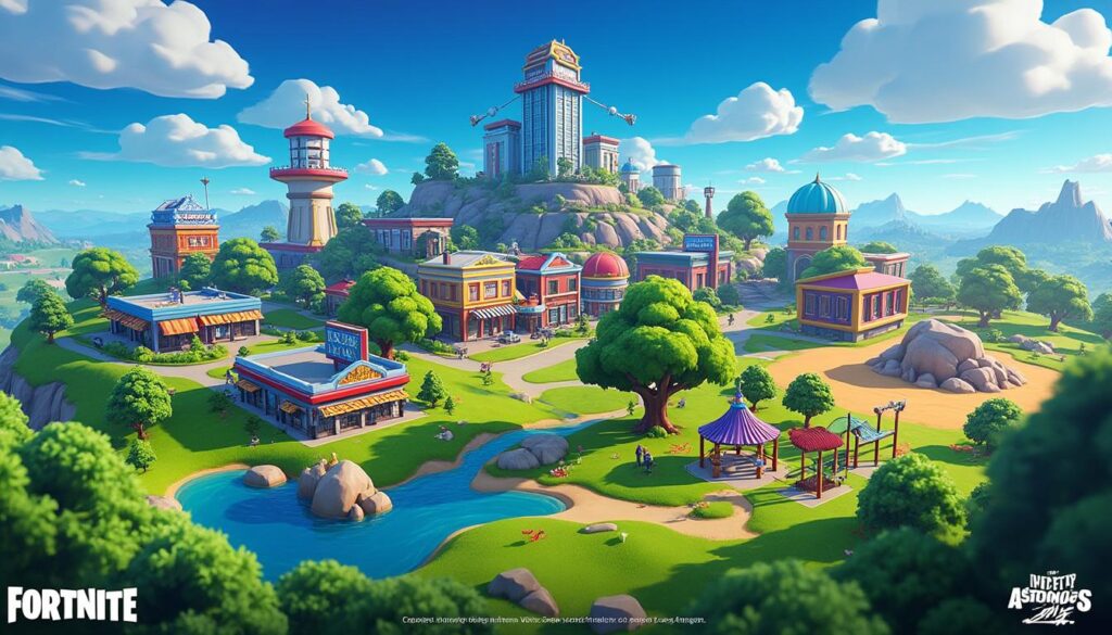 découverte de la carte originale de Fortnite (C1S1) : les lieux d’intérêt où atterrir explorez la carte originale de fortnite (chapitre 1 saison 1) et découvrez les meilleurs lieux d'intérêt où atterrir pour bien débuter votre partie et trouver un maximum de butins.