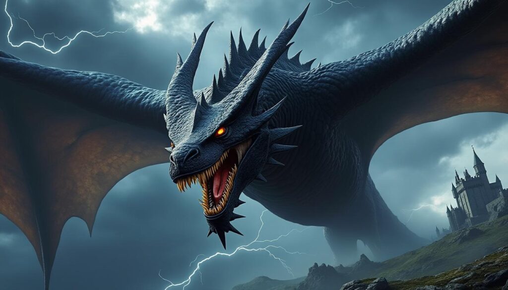 découvrez l'histoire fascinante de balerion, le dragon légendaire de l'univers du trône de fer, symbole de puissance et de mystère.