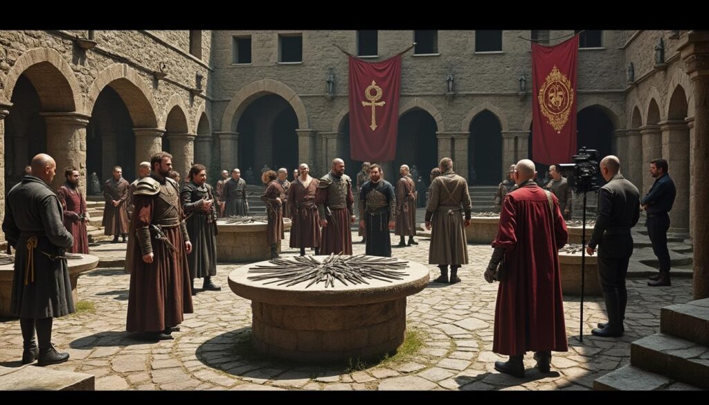 Découvrez les secrets des coulisses de Game of Thrones plongez dans les coulisses de game of thrones et révélez les secrets de la célèbre série, des anecdotes inédites aux détails de production fascinants.