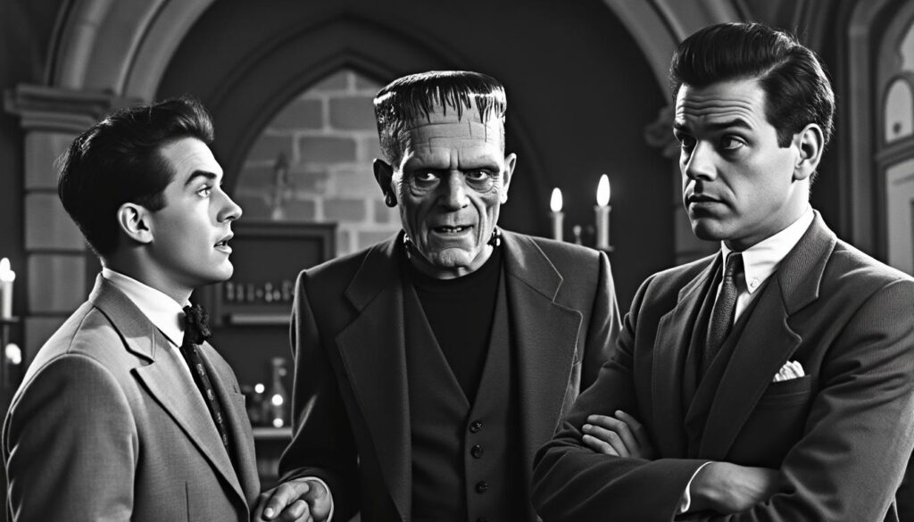 découvrez kenan & kel dans un hommage vibrant à la célèbre tradition abbott & costello avec leur rencontre pleine d'humour et de frissons avec frankenstein.
