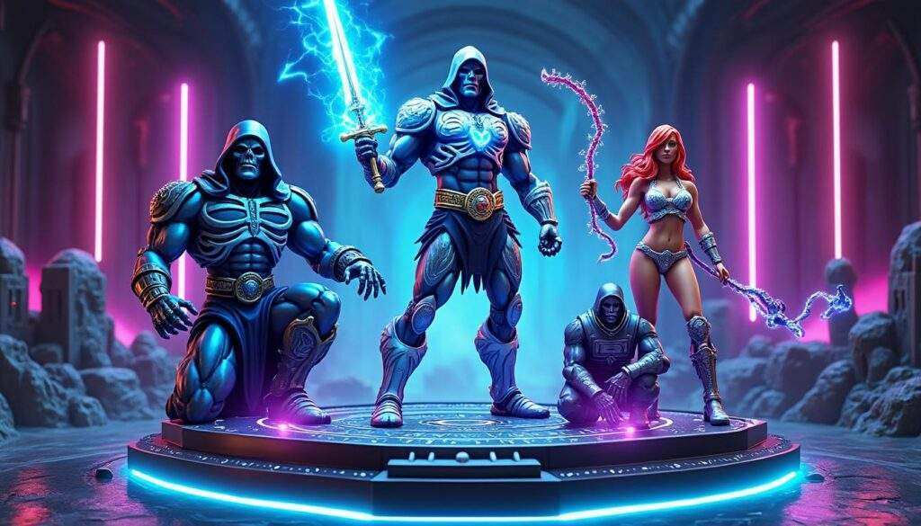 Les jouets Masters of the Universe dévoilent des nouveautés pour les personnages emblématiques découvrez les nouveautés des jouets masters of the universe mettant à l'honneur vos personnages emblématiques préférés, avec des figurines et accessoires exclusifs pour les fans de la saga.